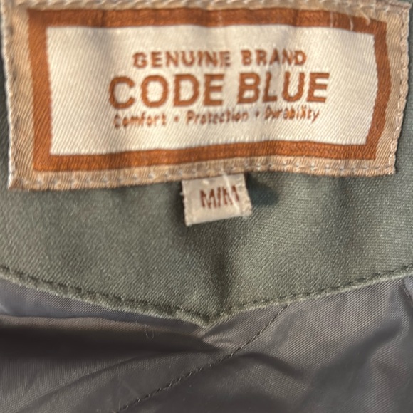 Vintage CODE BLUE Genuine Brand Men’s Khaki Cotton Quilted Work Jacket - Picture 5 of 17